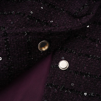 La Pourpre Éclatante — Cropped tweed jacket and mini skirt set