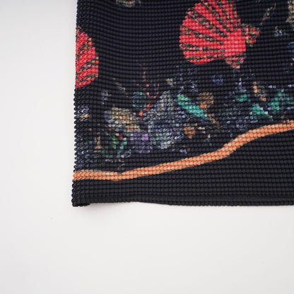 La Jardin Minuit — Printed knit top and pleated midi skirt