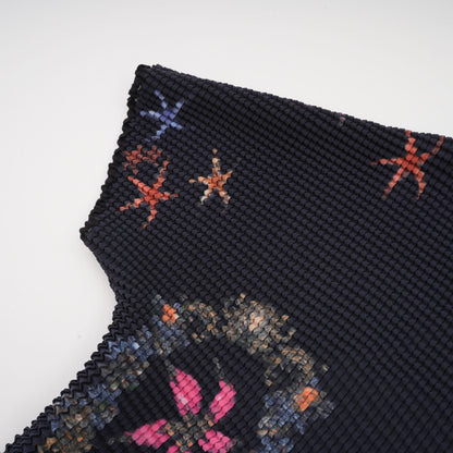La Jardin Minuit — Printed knit top and pleated midi skirt