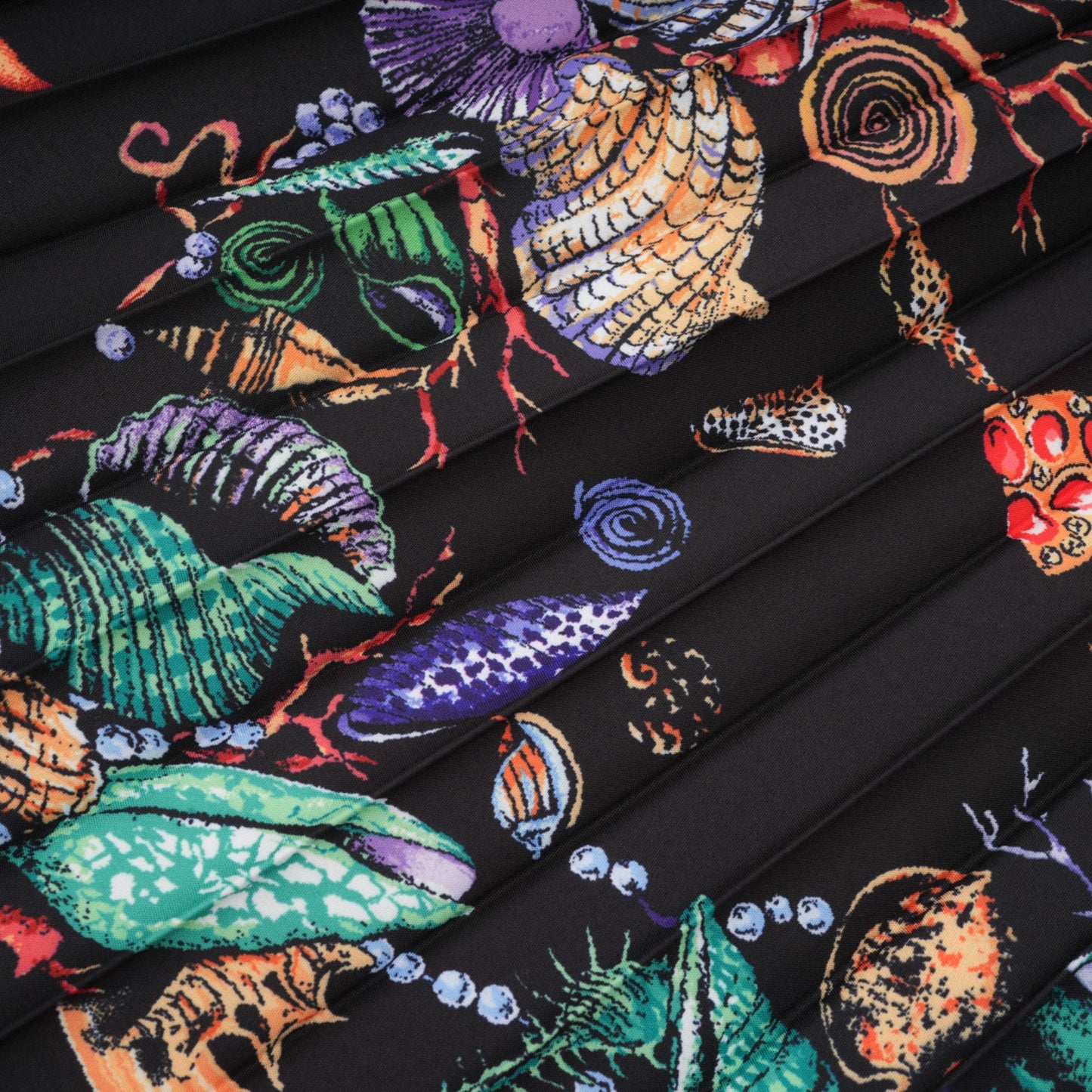 La Jardin Minuit — Printed knit top and pleated midi skirt