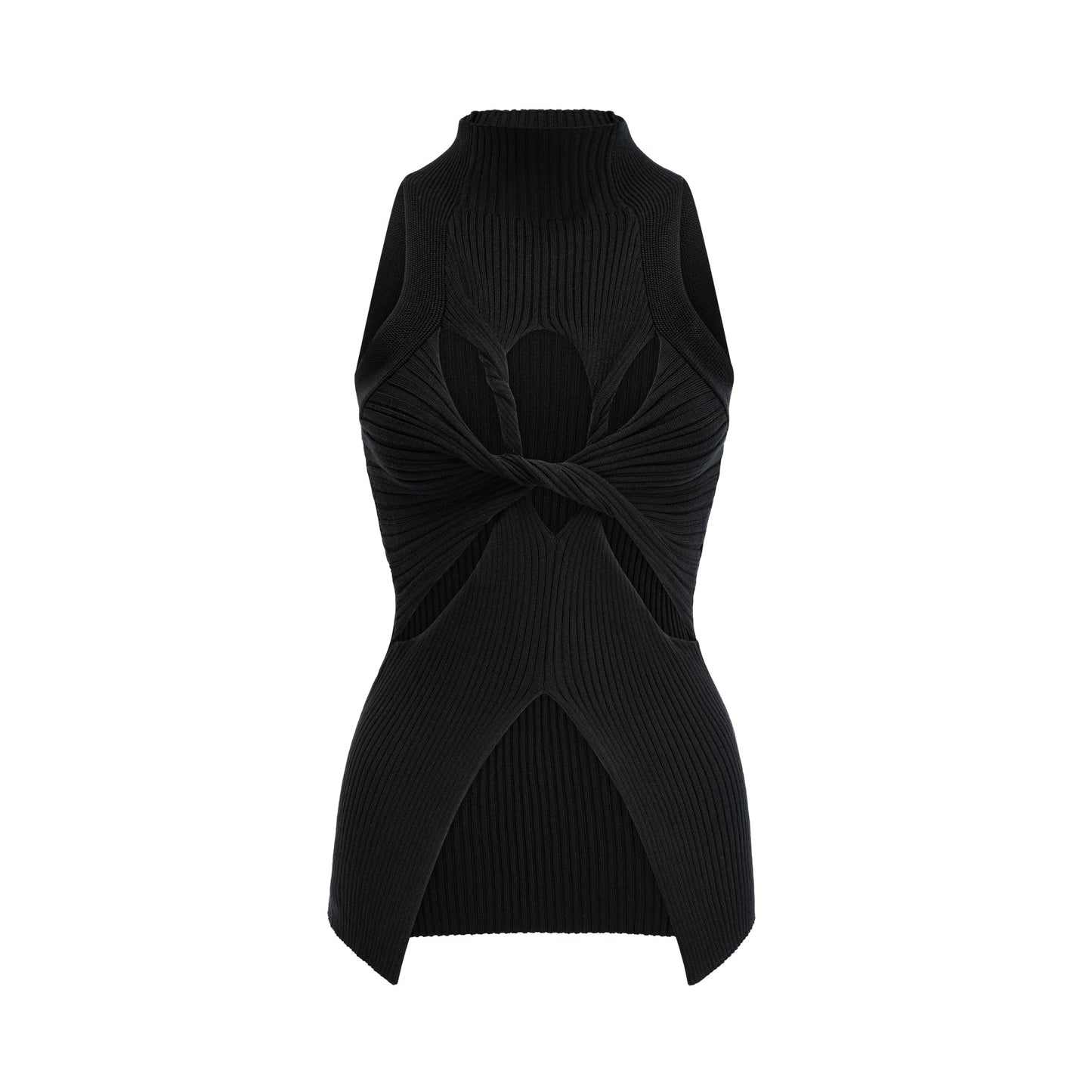 Le Nocturne — Ribbed cut-out twist top