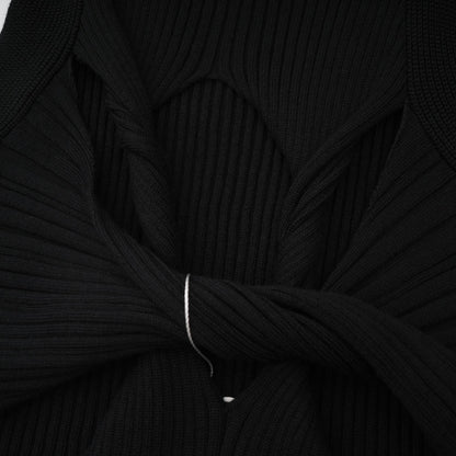 Le Nocturne — Ribbed cut-out twist top