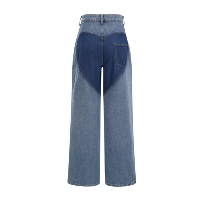 Le Indigo Découpé — High-waist panelled denim