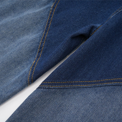 Le Indigo Découpé — High-waist panelled denim