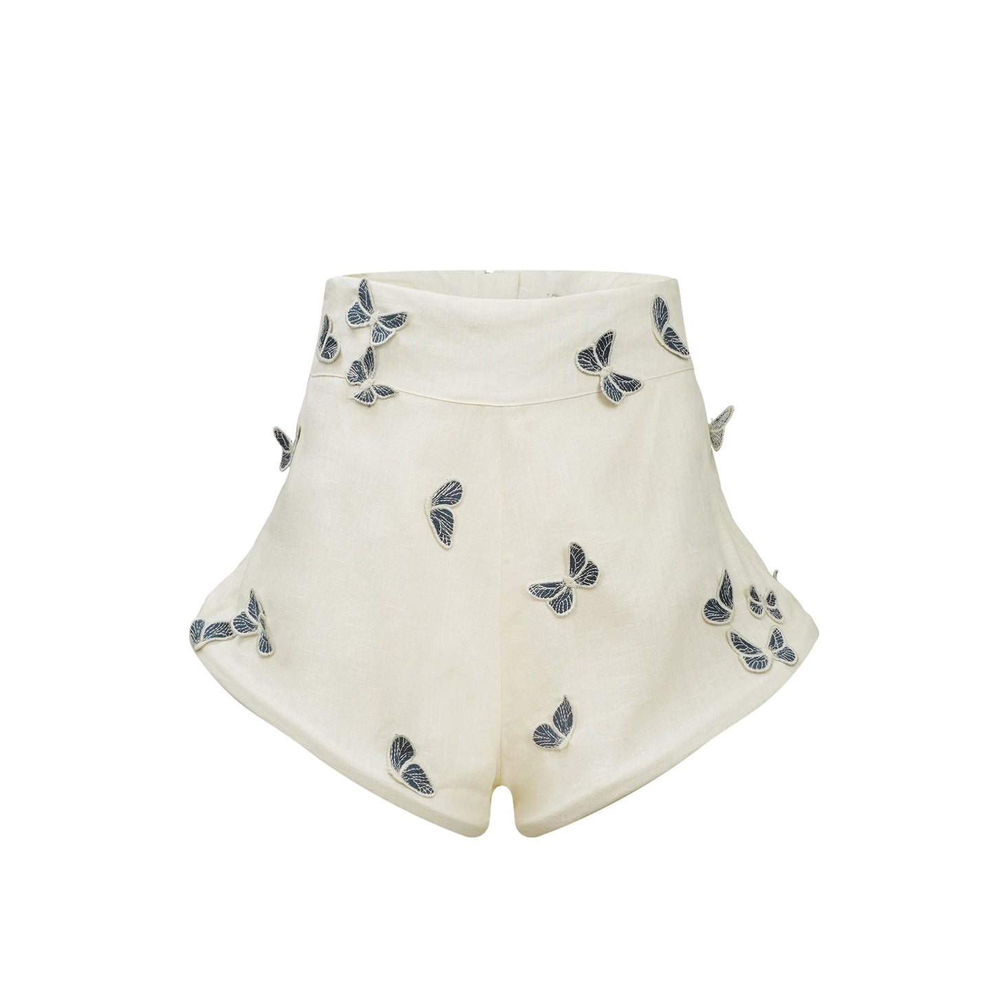 La Brise Papillon — Embroidered shirt and high-waisted shorts set
