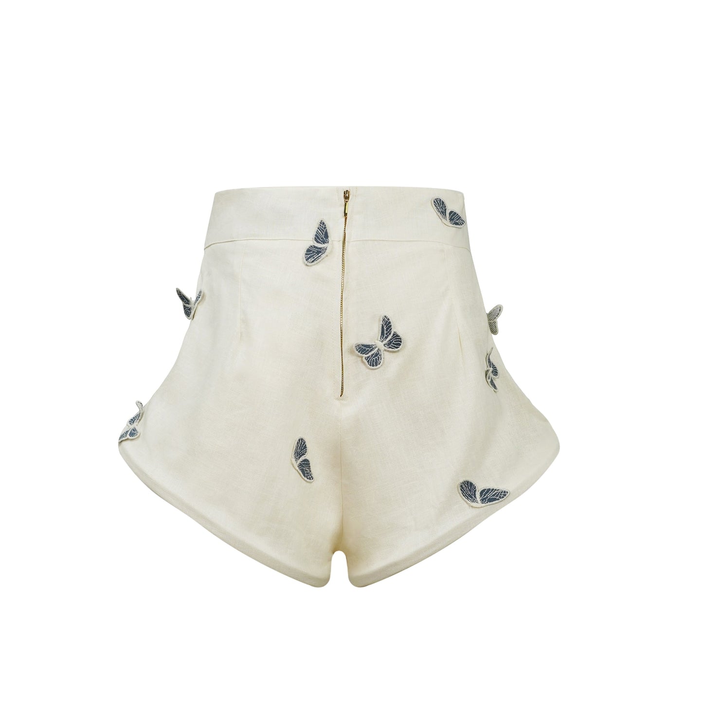 La Brise Papillon — Embroidered shirt and high-waisted shorts set