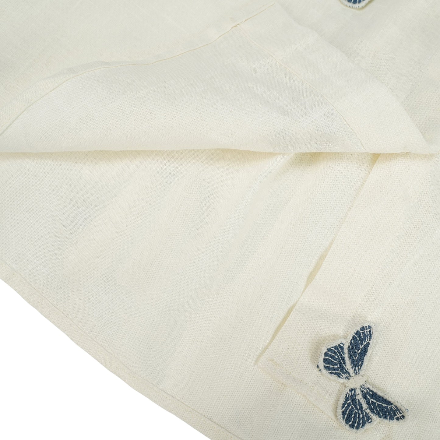 La Brise Papillon — Embroidered shirt and high-waisted shorts set