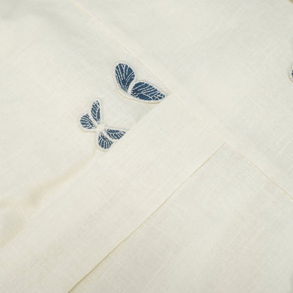 La Brise Papillon — Embroidered shirt and high-waisted shorts set