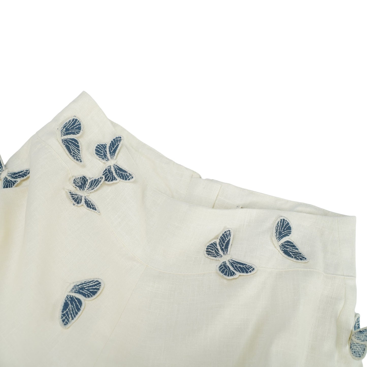 La Brise Papillon — Embroidered shirt and high-waisted shorts set