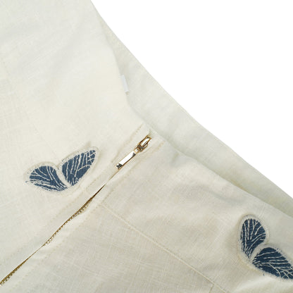 La Brise Papillon — Embroidered shirt and high-waisted shorts set