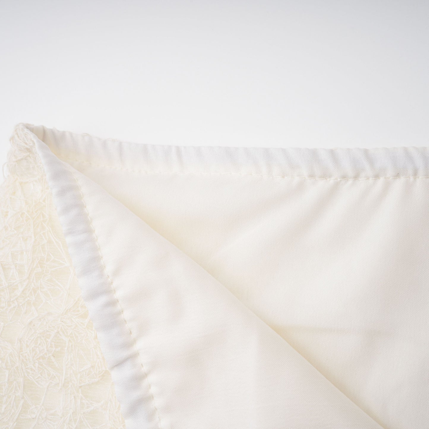 La Dentelle Claire — Embroidered lace blouse and mini skirt
