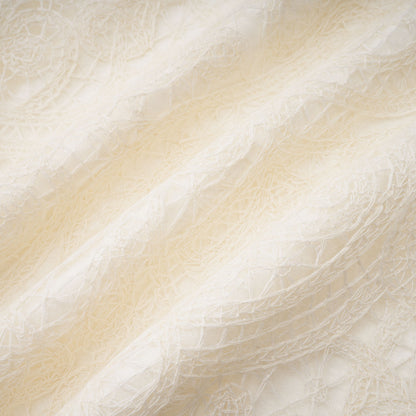 La Dentelle Claire — Embroidered lace blouse and mini skirt