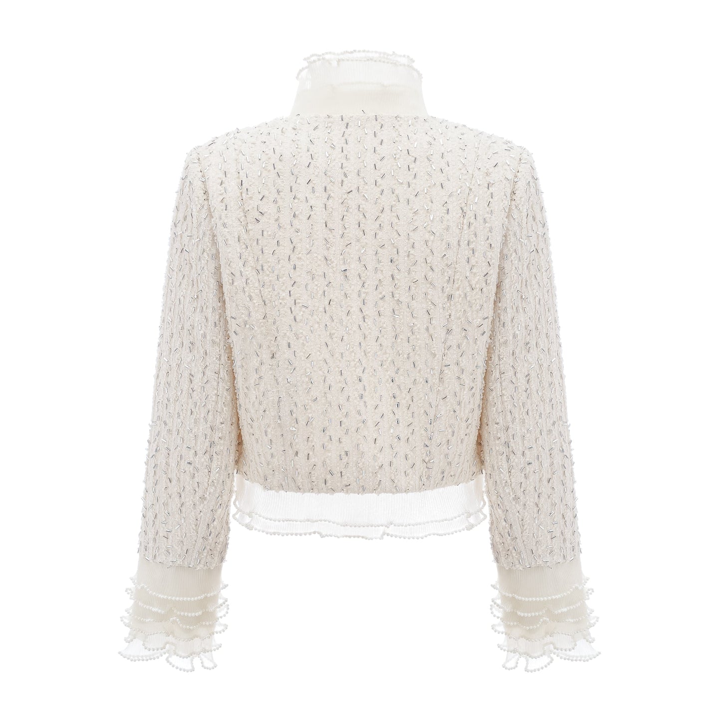 La Perle Éthérée — Pearl-embellished cropped jacket