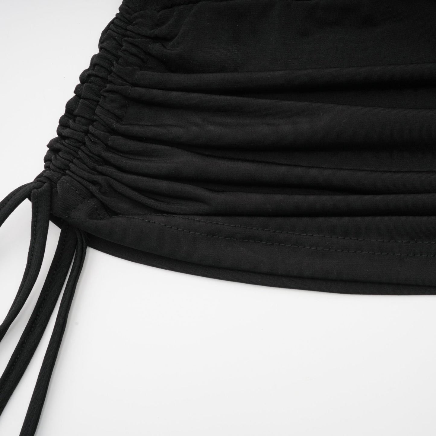 La Contraste Cintrée — Panelled draped top and skirt set