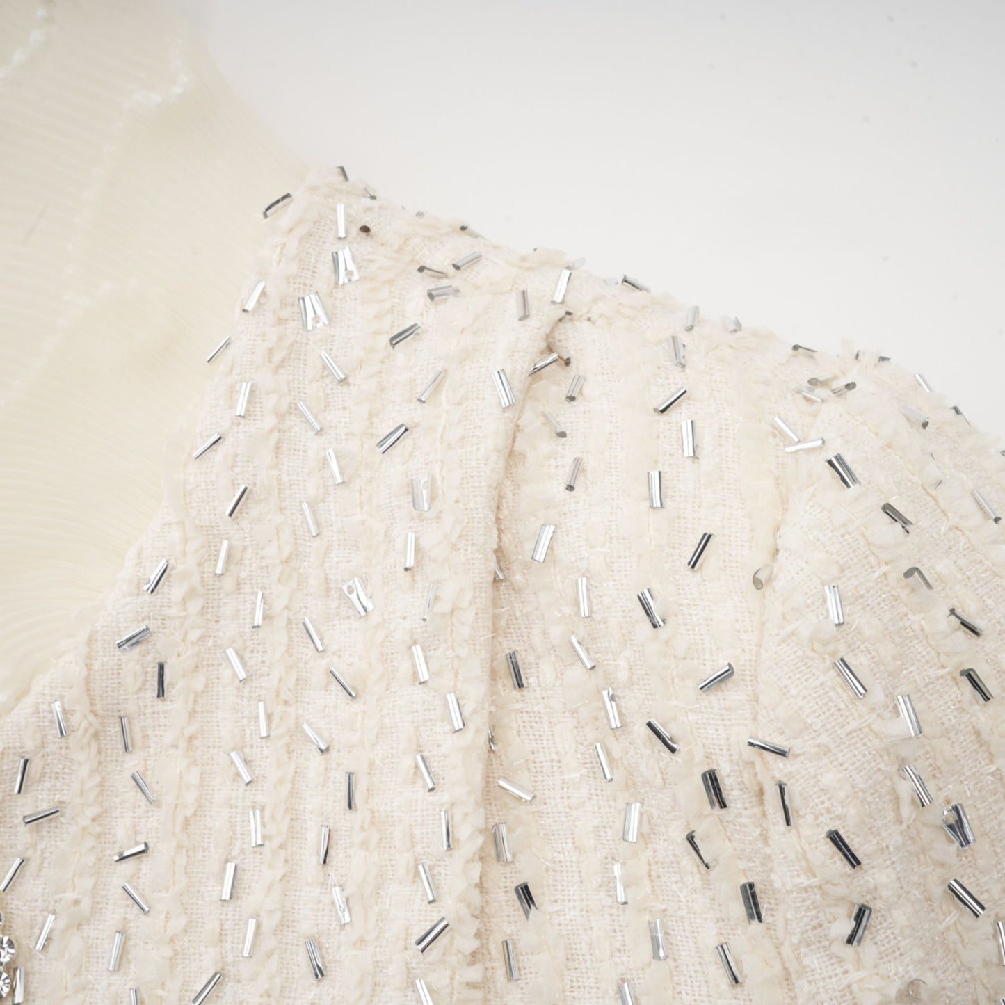 La Perle Éthérée — Pearl-embellished cropped jacket