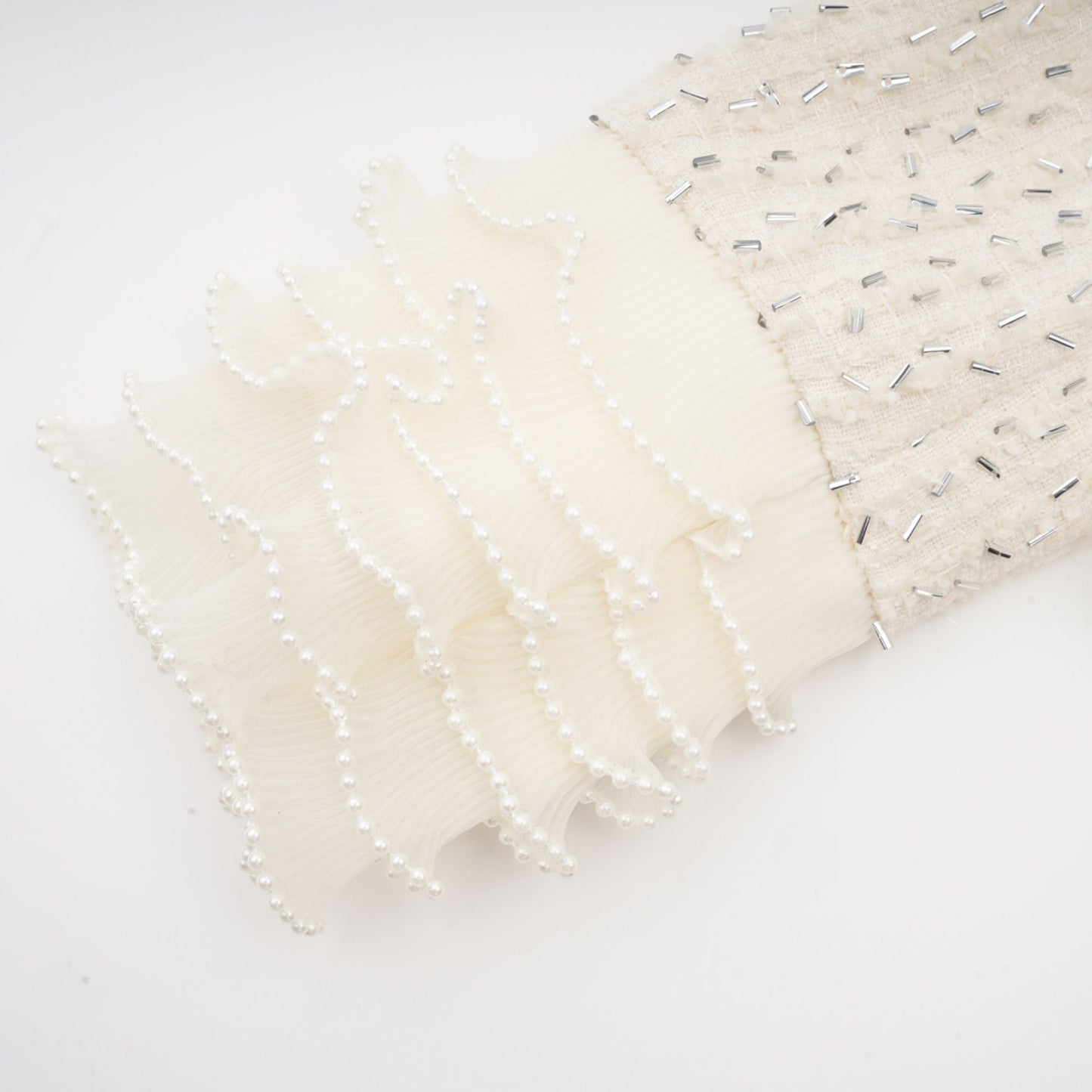 La Perle Éthérée — Pearl-embellished cropped jacket