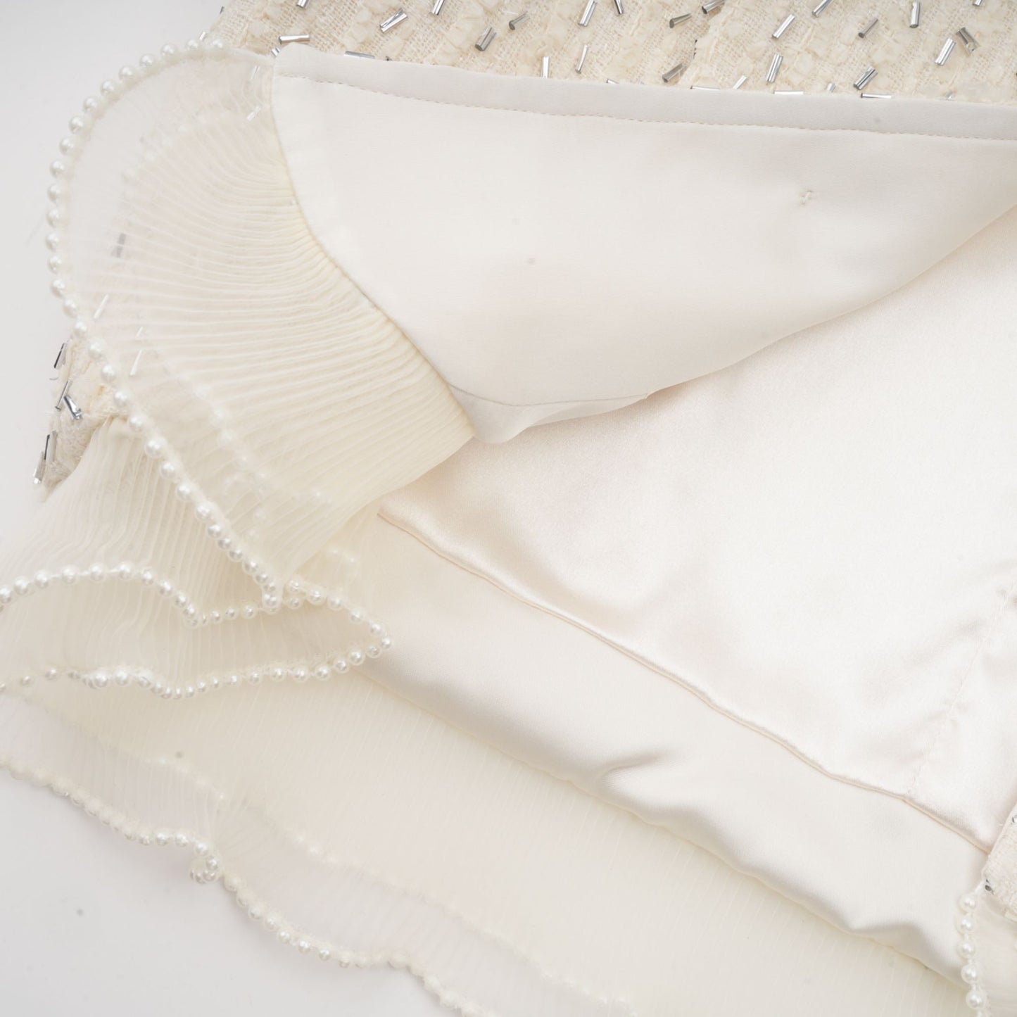 La Perle Éthérée — Pearl-embellished cropped jacket