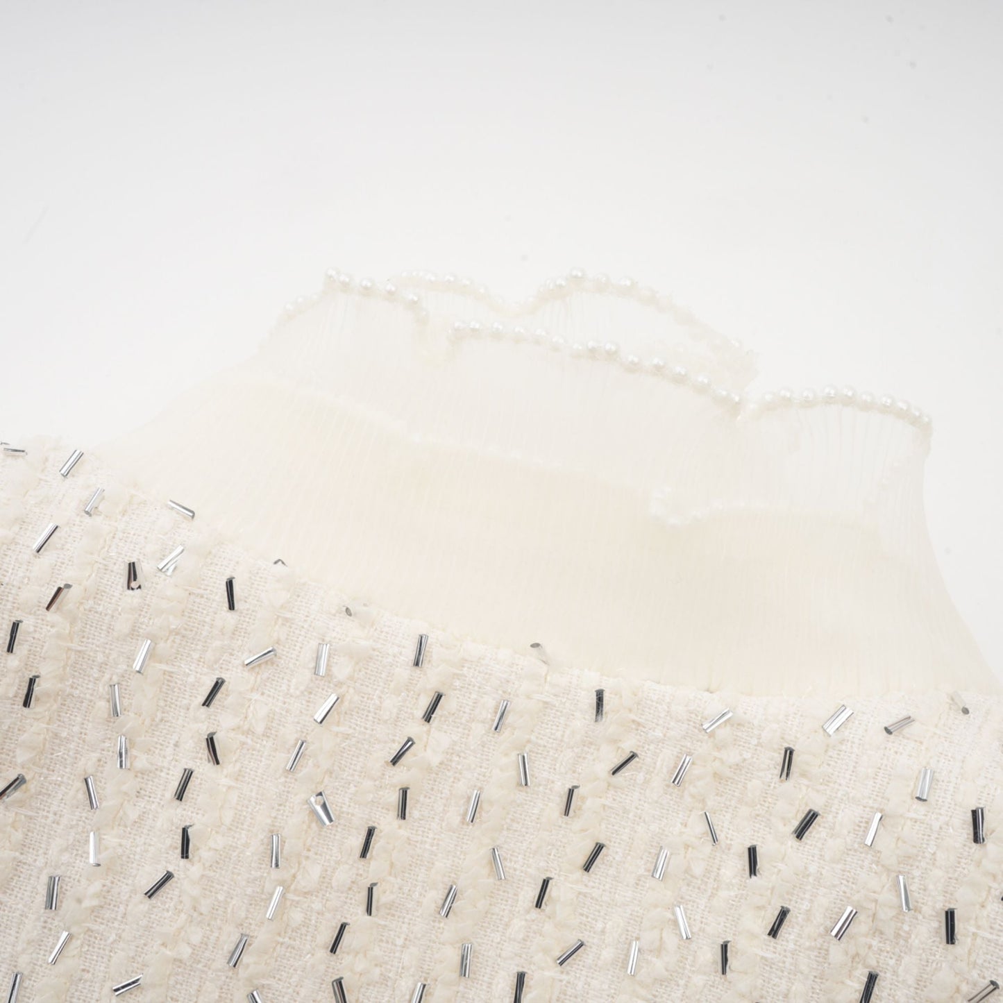 La Perle Éthérée — Pearl-embellished cropped jacket