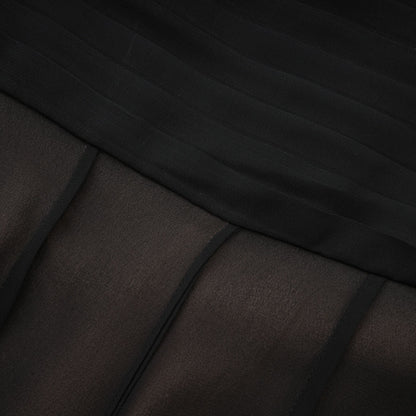 La Voilée — Pleated tulle ankle skirt