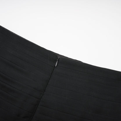 La Voilée — Pleated tulle ankle skirt