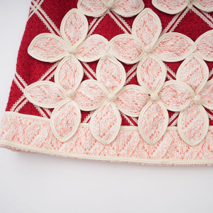 La Rosée — Bow-tie crochet blouse and petal mini skirt