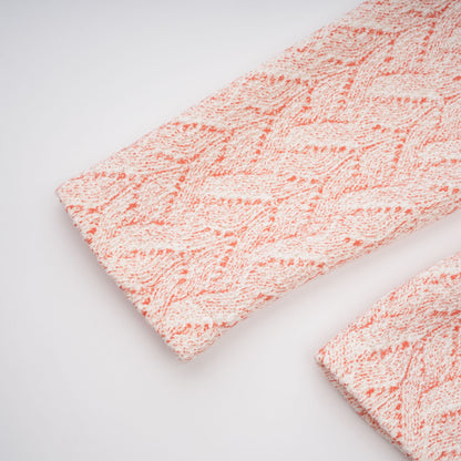 La Rosée — Bow-tie crochet blouse and petal mini skirt