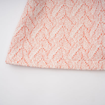 La Rosée — Bow-tie crochet blouse and petal mini skirt