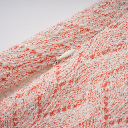 La Rosée — Bow-tie crochet blouse and petal mini skirt