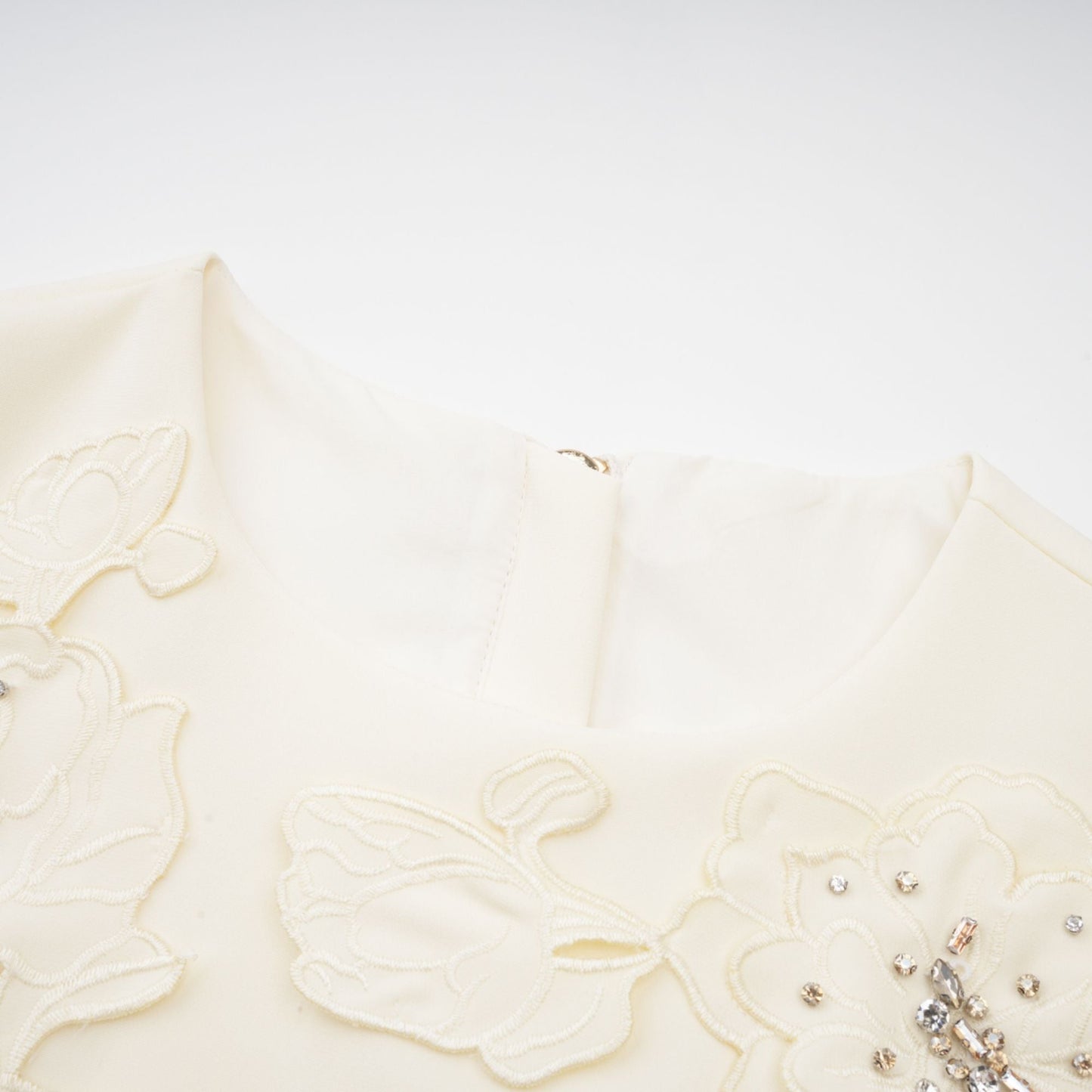La Pétale Élégante — Embellished petal top and A-line skirt