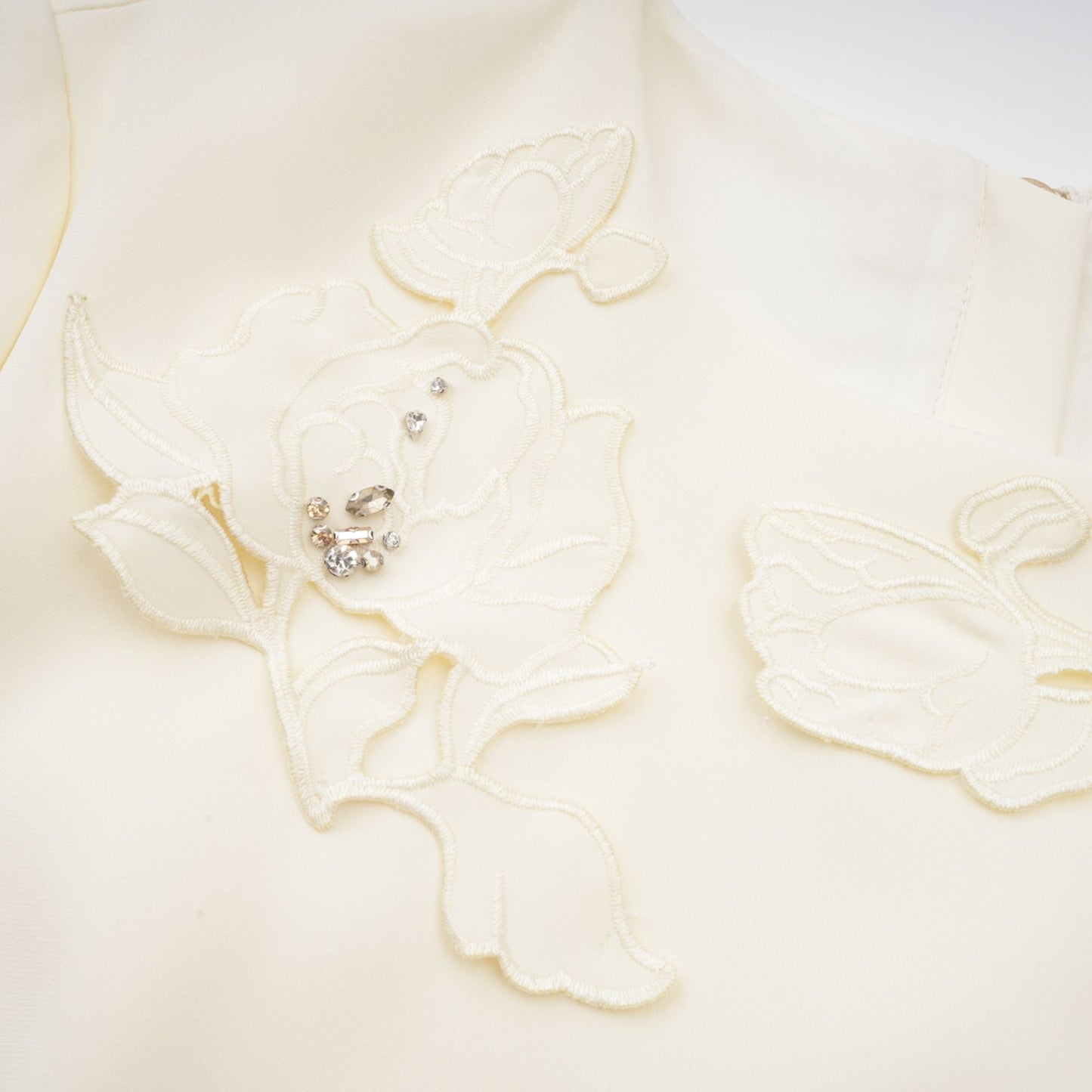 La Pétale Élégante — Embellished petal top and A-line skirt