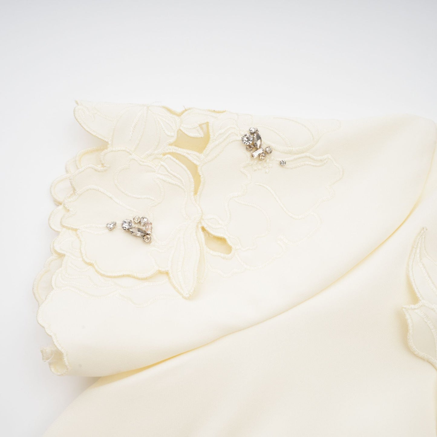 La Pétale Élégante — Embellished petal top and A-line skirt