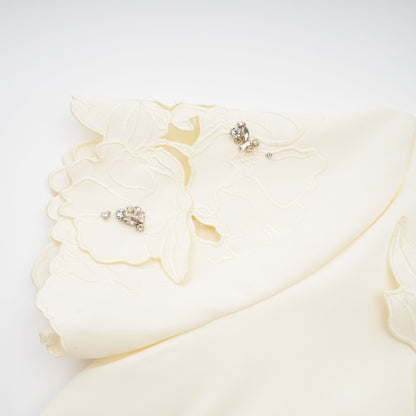 La Pétale Élégante — Embellished petal top and A-line skirt