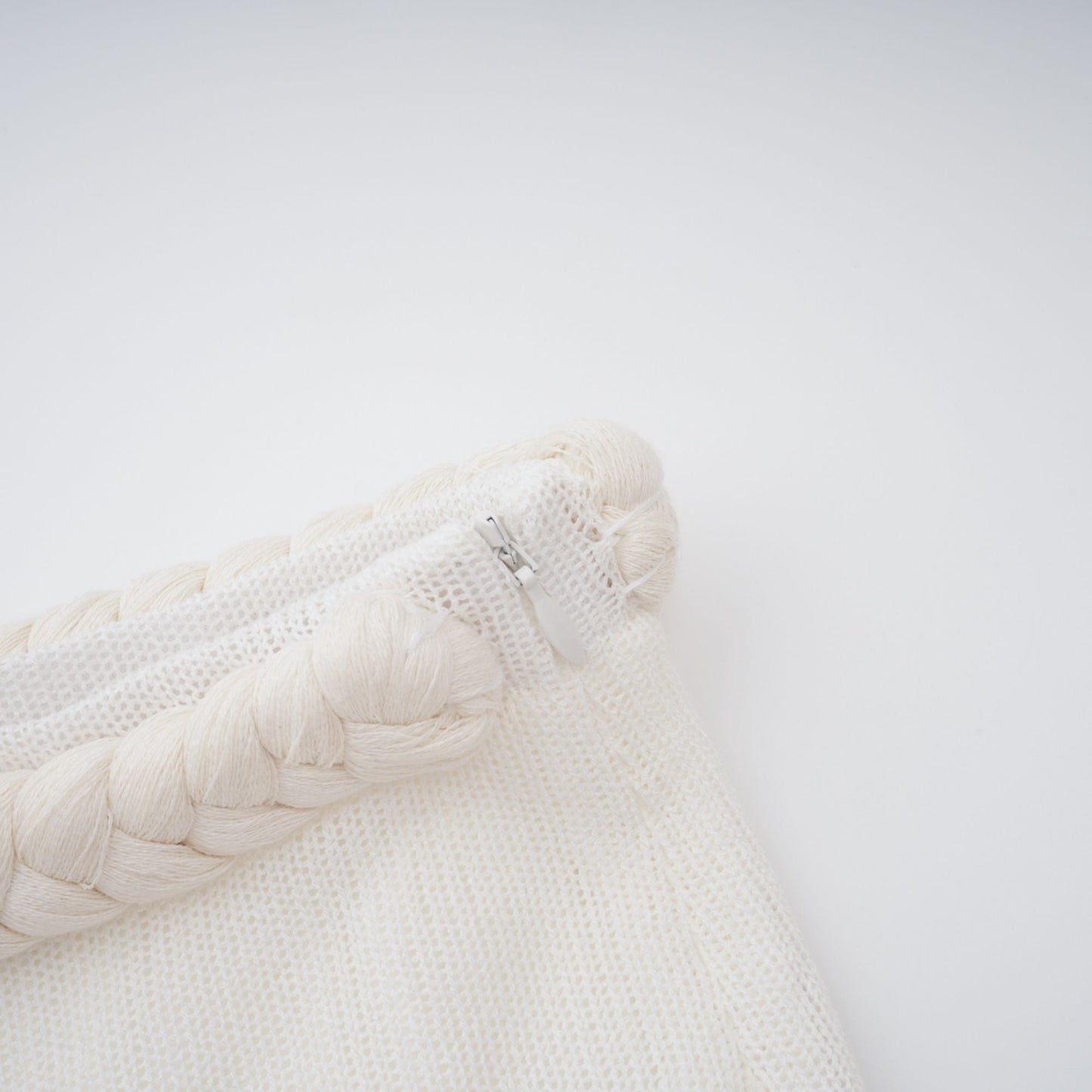 La Crochet Aurore — Pearl-strap crochet top and maxi skirt