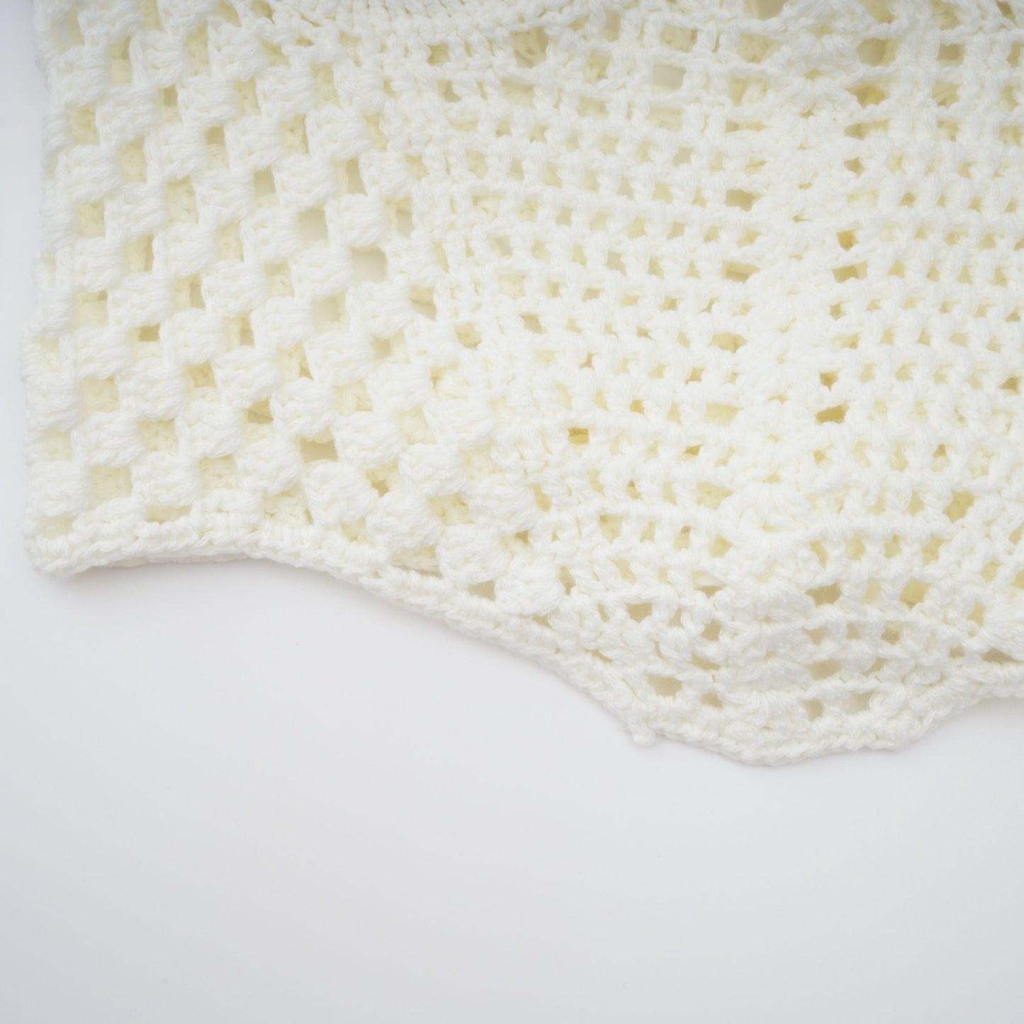 La Crochet Aurore — Pearl-strap crochet top and maxi skirt