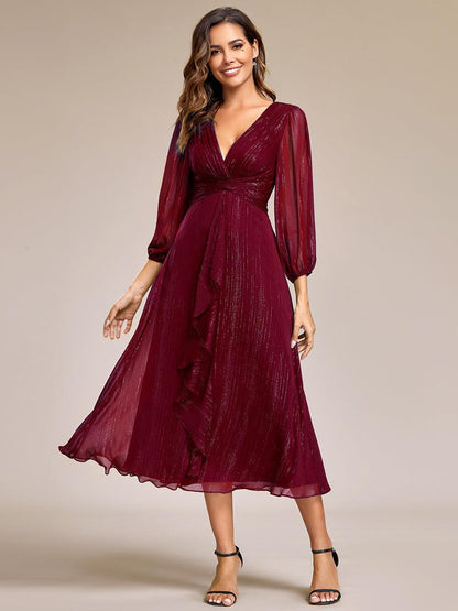 La Lumière — Soft Shimmer A-Line Dress