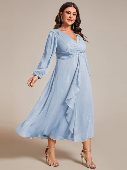 La Lumière — Soft Shimmer A-Line Dress