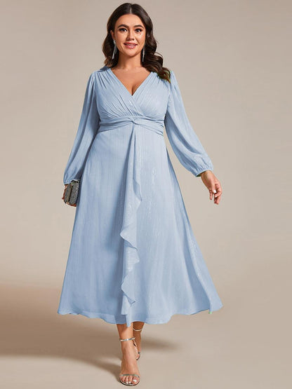 La Lumière — Soft Shimmer A-Line Dress