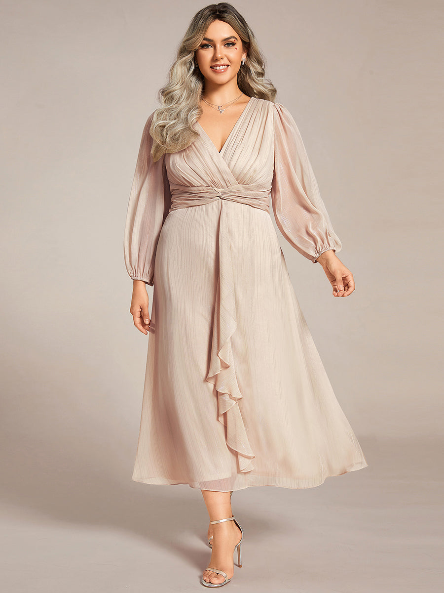 La Lumière — Soft Shimmer A-Line Dress