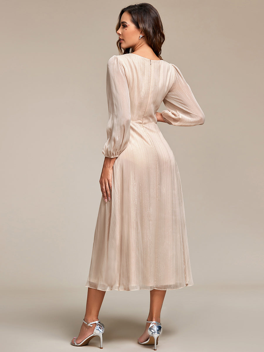 La Lumière — Soft Shimmer A-Line Dress