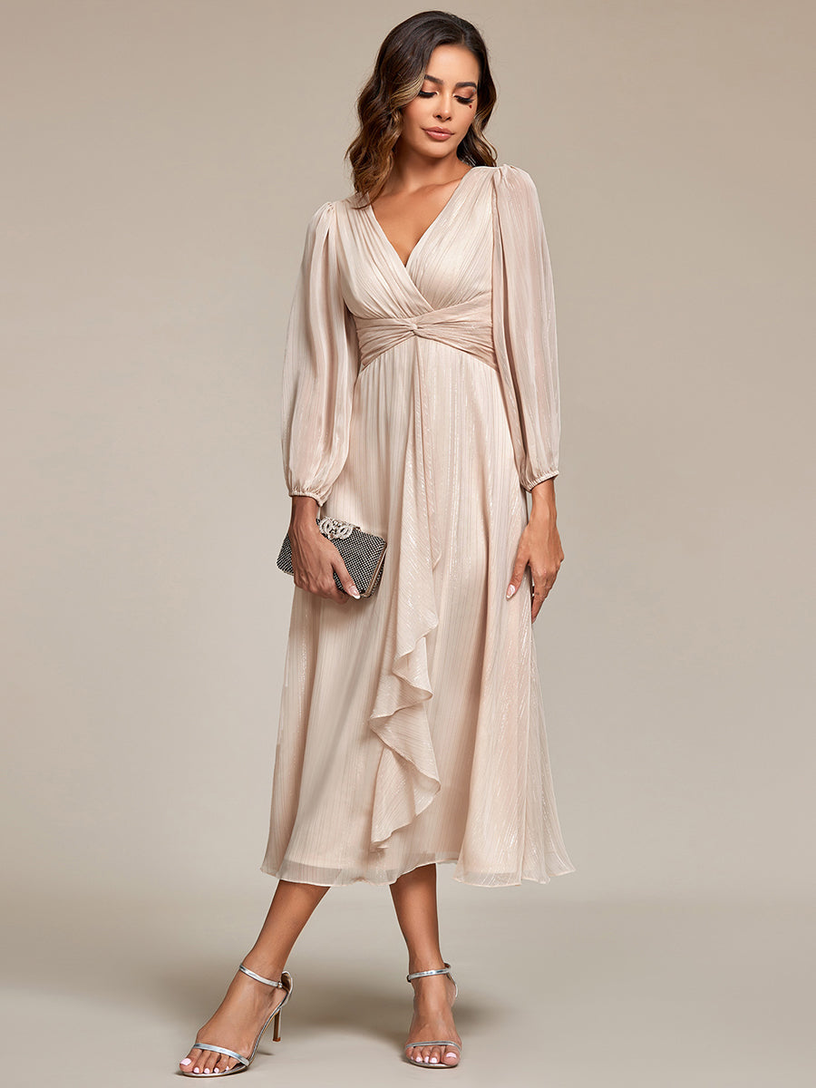 La Lumière — Soft Shimmer A-Line Dress