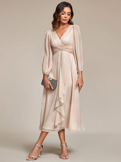 La Lumière — Soft Shimmer A-Line Dress