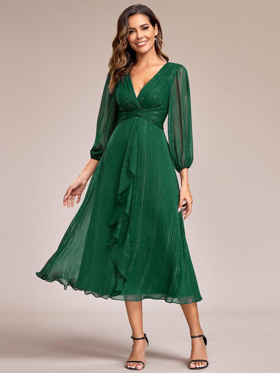 La Lumière — Soft Shimmer A-Line Dress