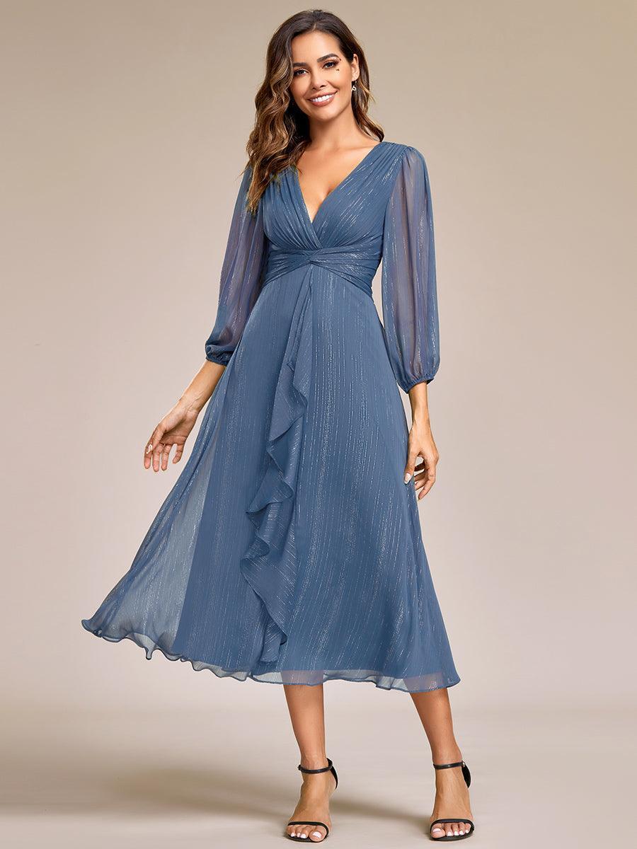 La Lumière — Soft Shimmer A-Line Dress
