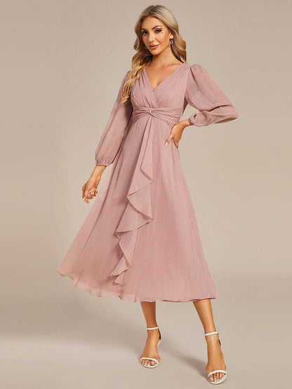 La Lumière — Soft Shimmer A-Line Dress
