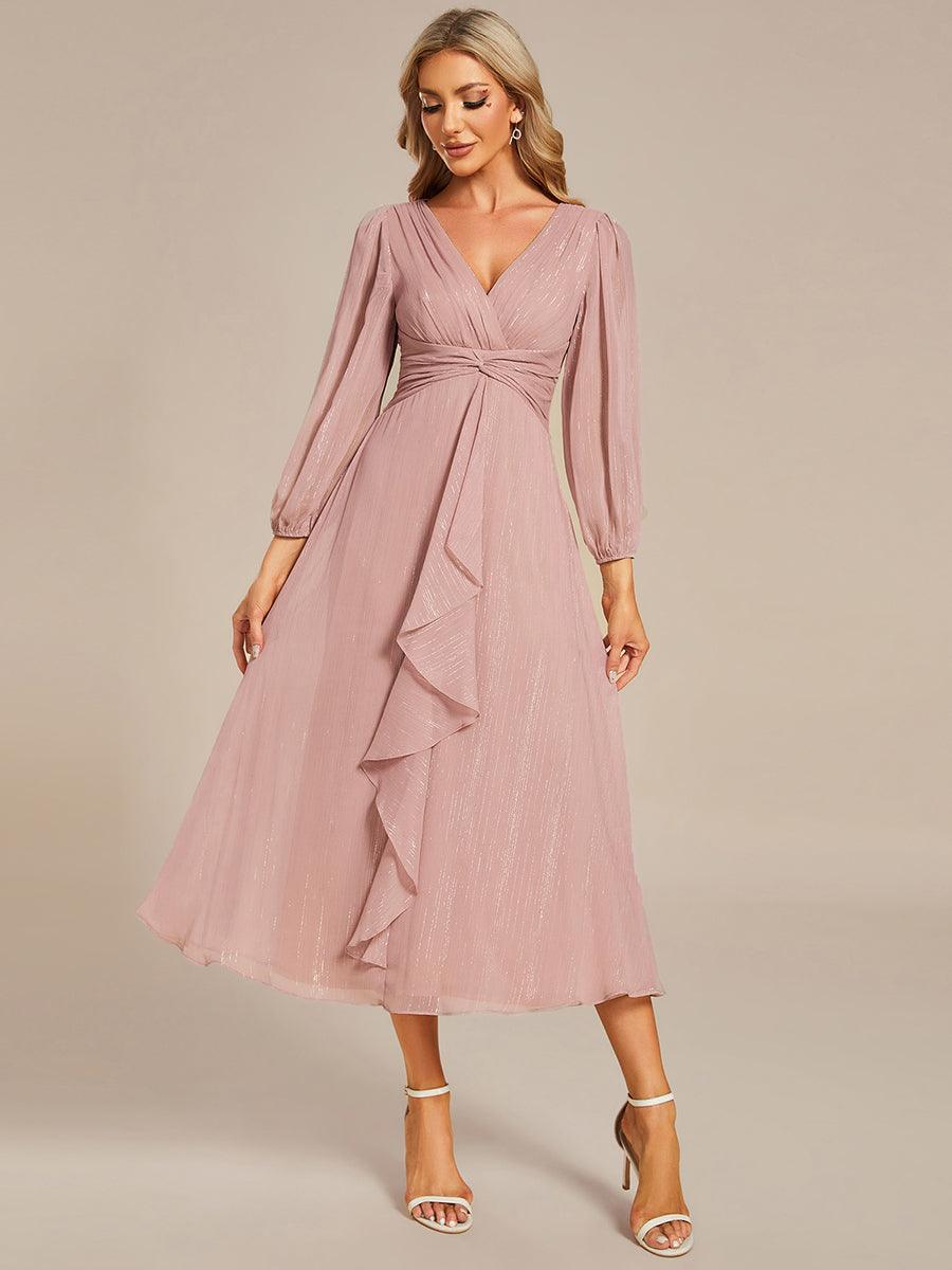 La Lumière — Soft Shimmer A-Line Dress