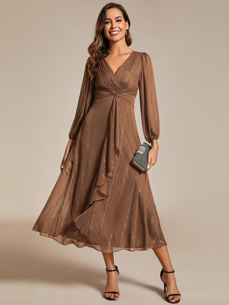 La Lumière — Soft Shimmer A-Line Dress