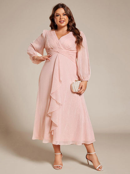 La Lumière — Soft Shimmer A-Line Dress