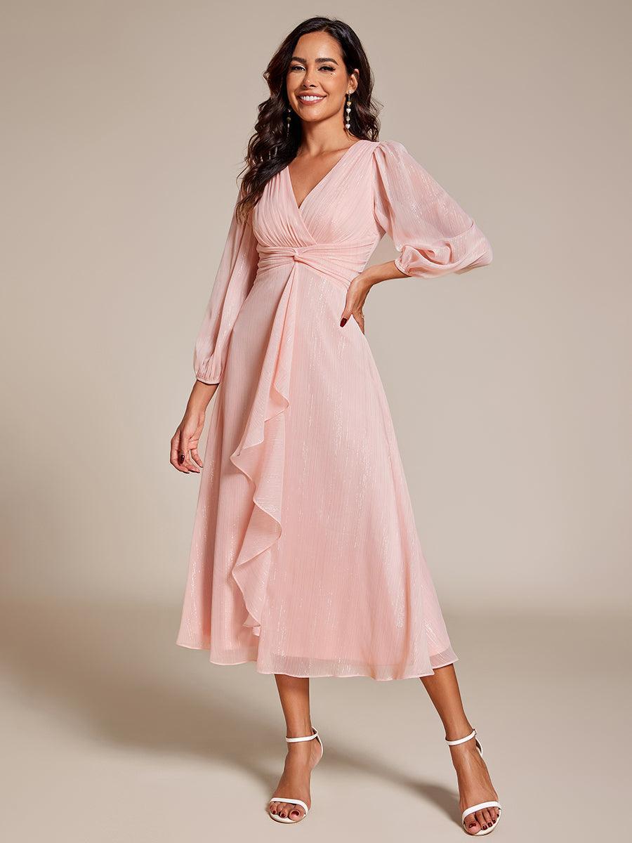La Lumière — Soft Shimmer A-Line Dress