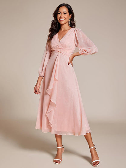 La Lumière — Soft Shimmer A-Line Dress