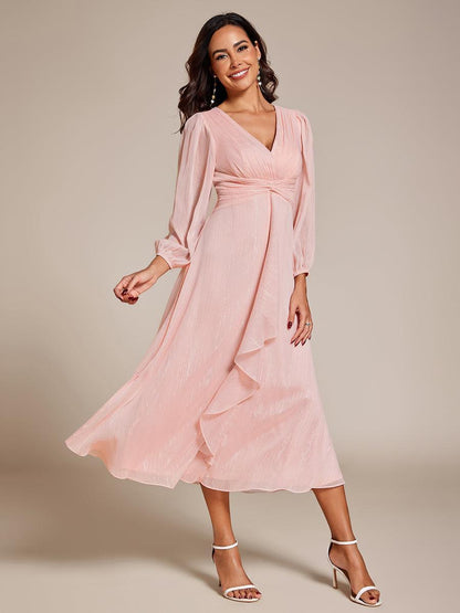 La Lumière — Soft Shimmer A-Line Dress